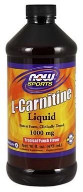 Picture of NOW L-Carnitine Liquid, 1000 mg, 16 fl oz, Tropical Punch