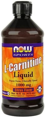 Picture of NOW L-Carnitine Liquid, 1000 mg, 16 fl oz, Citrus Flavor