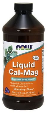 Picture of NOW Liquid Cal-Mag, 16 fl oz,  Blueberry Flavor