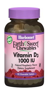 Picture of Bluebonnet EarthSweet Chewables Vitamin D3, 1000 IU, 90 tabs