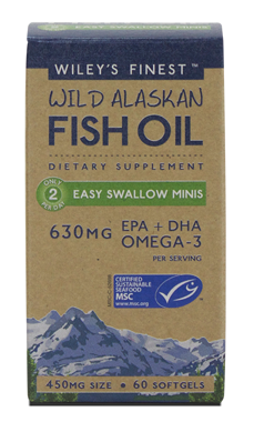 Picture of Wiley's Finest Wild Alaskan Fish Oil Easy Swallow Minis, 60 softgels