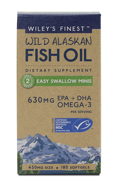 Picture of Wiley's Finest Wild Alaskan Fish Oil Easy Swallow Minis, 180 softgels