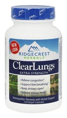 Picture of RidgeCrest Herbals ClearLungs, Extra Strength, 120 vcaps