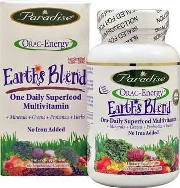 Picture of Paradise Herbs ORAC-Energy Earth's Blend, No Iron, 60 vcaps