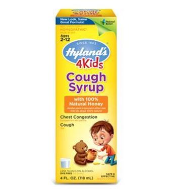 Picture of Hyland's 4 Kids Natural Honey Cough Syrup, 4 fl oz