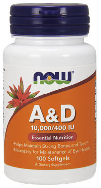 Picture of NOW A & D, 10,000/400, 100 softgels