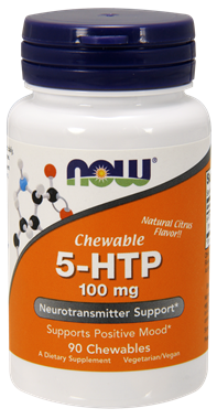 Picture of NOW Chewable 5-HTP,  100 mg, 90 chewables