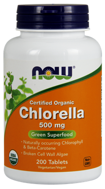 Picture of NOW Certified Organic Chlorella, 200 tabs
