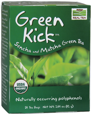 Picture of NOW Green Kick Tea, 24 tea bags