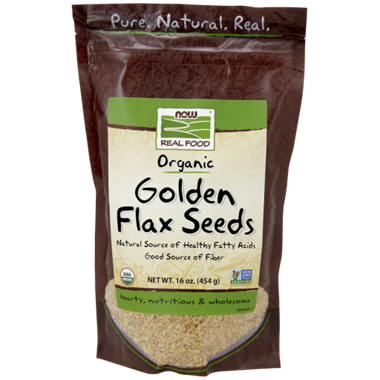 Picture of NOW Organic Golden Flax Seeds, 16 oz