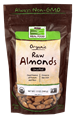 Picture of NOW Organic Raw Almonds, 12 oz