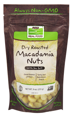 Picture of NOW Dry Roasted Macadamia Nuts, 9 oz