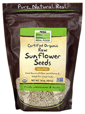 Picture of NOW Certified Organic Raw Sunflower Seeds, 16 oz
