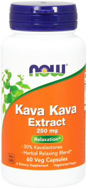 Picture of NOW Kava Kava Extract, 250 mg, 60 vcaps