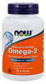 Picture of NOW Molecularly Distilled Omega-3, 90 enteric-coated softgels