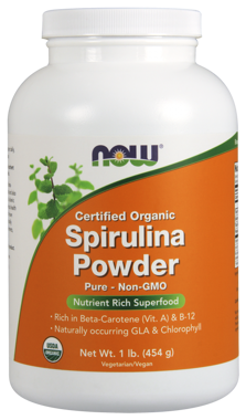 Picture of NOW Certified Organic Spirulina Powder, 1 lb