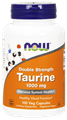 Picture of NOW Double Strength Taurine, 1000 mg, 100 vcaps