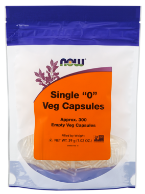 Picture of NOW Single "0" Veg Capsules, 300 vcaps