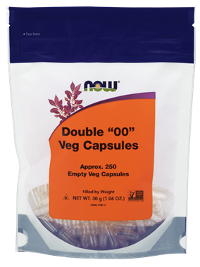 Picture of NOW Double "00" Veg Capsules, 250 vcaps