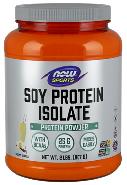 Picture of NOW Soy Protein Isolate Powder, Creamy Vanilla, 2 lbs