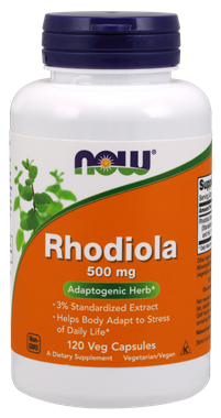 Picture of NOW Rhodiola, 500 mg, 120 vcaps