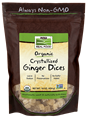 Picture of NOW Organic Crystallized Ginger Dices, 16 oz