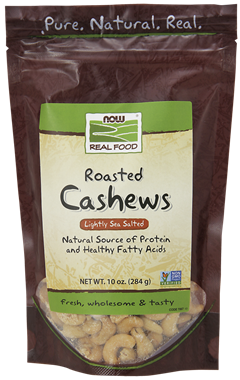 Picture of NOW  Roasted Cashews, 10 oz