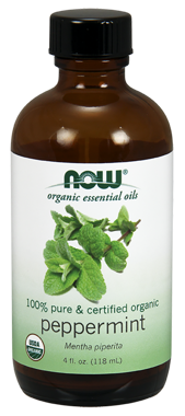 Picture of NOW 100% Pure & Certified Organic Peppermint Oil, 4 fl oz