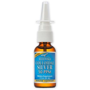 Picture of Natural Path Silver Wings Colloidal Silver 50 PPM, 1 fl oz vertical spray