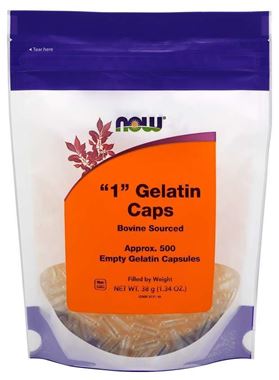 Picture of NOW  " 1" Gelatin Caps, 500 caps