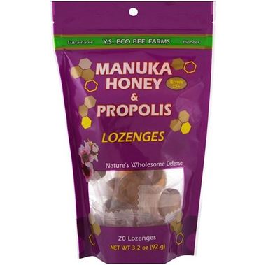 Picture of Y.S. Eco Bee Farms Manuka Honey & Propolis Lozenges, 20 lozenges