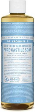 Picture of Dr. Bronner's Hemp Baby Unscented Pure-Castile Soap, 16 fl oz