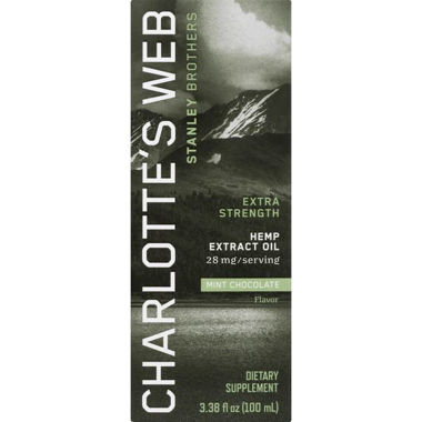 Picture of Charlotte's Web Extra Strength Hemp Extract Oil, Mint Chocolate, 3.38 fl oz
