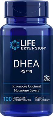 Picture of Life Extension DHEA 25 mg, 100 dissolve in mouth tablets