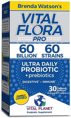 Picture of Vital Planet Vital Flora Ultra Daily Probiotic, 60 billion, 30 vcaps