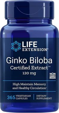 Picture of Life Extension Ginkgo Biloba Certified Extract, 120 mg, 365 vcaps