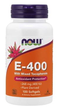 Picture of NOW E-400 With Mixed Tocopherols, 100 softgels