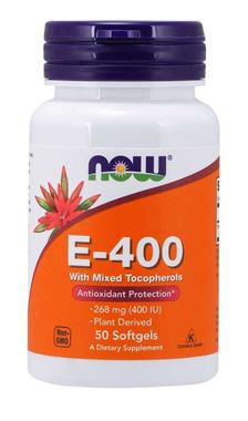 Picture of NOW E-400 With Mixed Tocopherols, 50 softgels