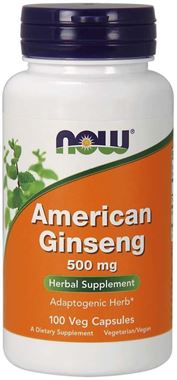Picture of NOW American Ginseng, 500 mg, 100 vcaps