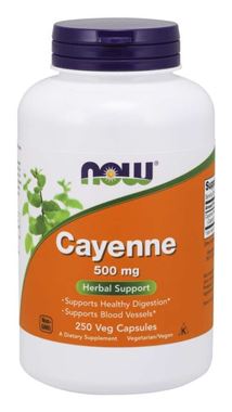 Picture of NOW Cayenne, 500 mg, 250 vcaps