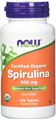 Picture of NOW Certified Organic Spirulina, 500 mg, 100 tabs