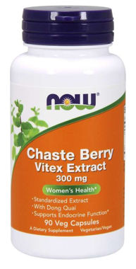 Picture of NOW Chaste Berry Vitex Extract, 300 mg, 90 vcaps