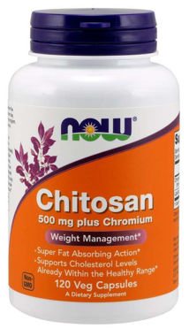 Picture of NOW Chitosan, 500 mg, 120 vcaps