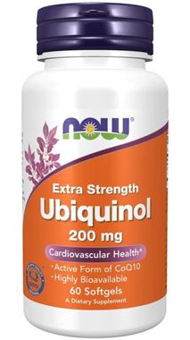 Picture of NOW Extra Strength Ubiquinol, 200 mg, 60 softgels