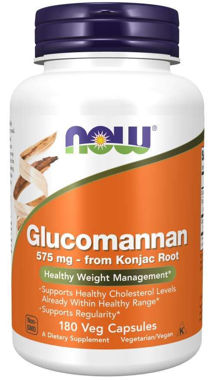 Picture of NOW Glucomannan, 575 mg, 180 vcaps