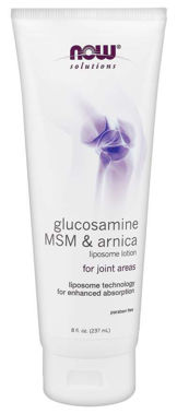 Picture of NOW Glucosamine MSM & Arnica Liposome Lotion, 8 fl oz