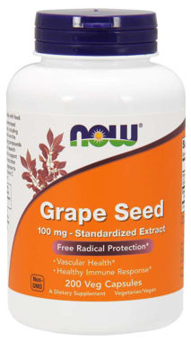 Picture of NOW Grape Seed, 100 mg, 200 vcaps
