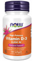 Picture of NOW High Potency Vitamin D3 2,000 IU, 120 softgels