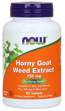 Picture of NOW Horny Goat Weed Extract,  750 mg, 90 tabs