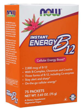 Picture of NOW Instant Energy B-12, 75 packets, 2.65 oz